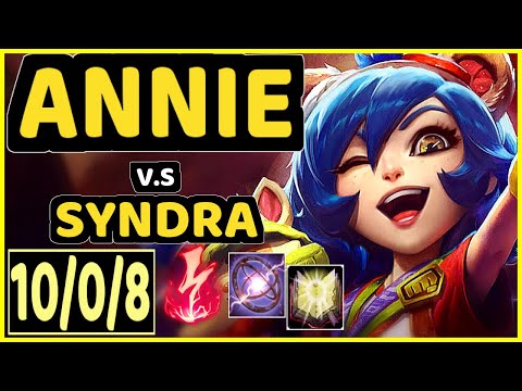 ANNIE BOT (ANNIE) vs SYNDRA - 10/0/8 KDA MID GAMEPLAY - NA Ranked DIAMOND