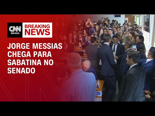 Veja chegada de Jorge Messias para Sabatina no Senado | LIVE CNN