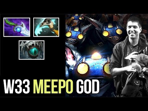 w33 The Meepo God Difussal Blade Build Gameplay - Dota 2