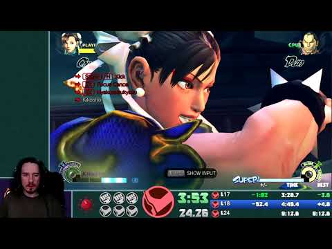 USFIV (Trials, Chun-Li) Speedrun PB #1 - 7:55