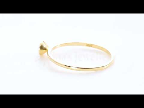 18K Yellow Gold 0.03 Ct Diamond Ring