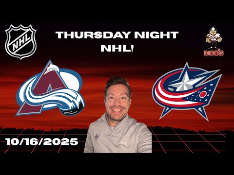 NHL Pick - Colorado Avalanche vs Columbus Blue Jackets Prediction, 10/16/2025 Nolan's Best Bets