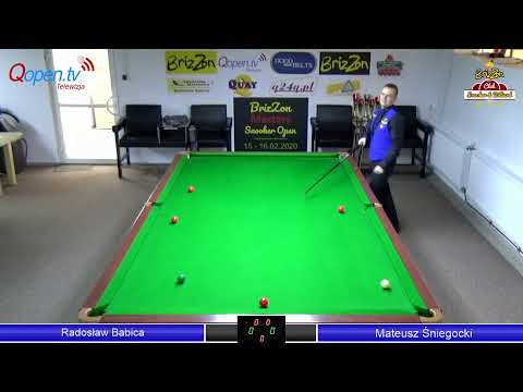 BrizZon Snooker Masters 15-16.02.2020r. - Radosław Babica vs Mateusz Śniegocki