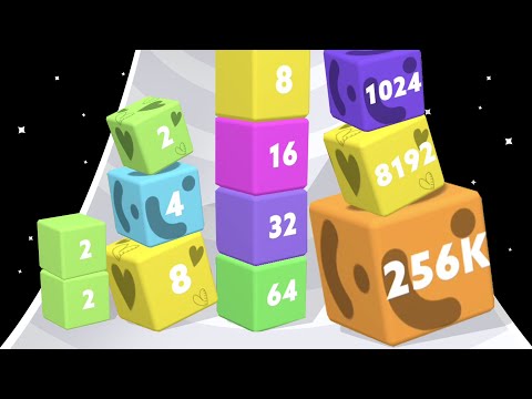 MERGE JUMP 2048: Level Up Cube 2048 (Freeplay, All Levels)