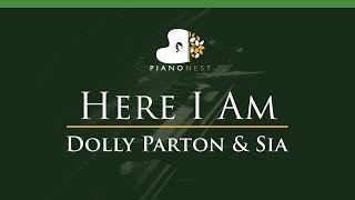 Dolly Parton &amp; Sia - Here I Am - LOWER Key (Piano Karaoke / Sing Along)