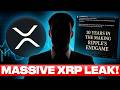 URGENT MASSIVE XRP LEAK THIS CHANGES EVERYTHING