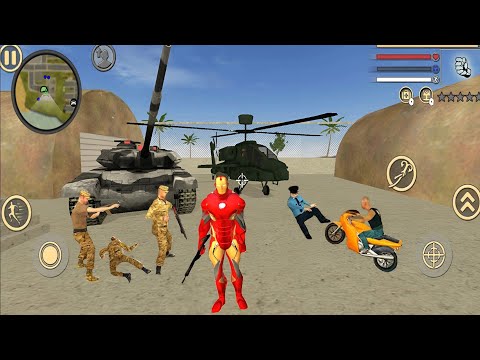 Iron Rope Hero: Vice Town City Crime Simulator Army Base #9 - Android Gameplay
