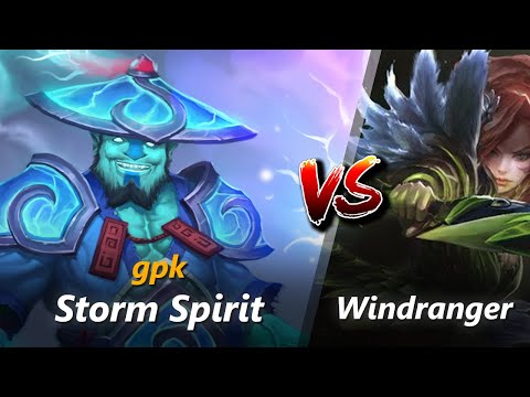 How to Storm Spirit mid vs Windranger (feat. gpk) | First 10 minutes