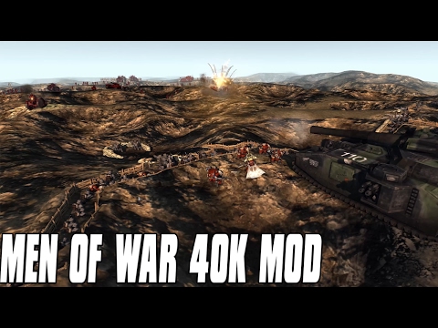 MASSIVE WARHAMMER 40K BATTLE - IMPERIAL GUARD/SPACE MARINES VS CHAOS! - Men of War 40K Mod