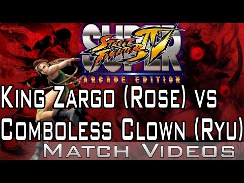 King Zargo (Rose) vs Comboless Clown (Ryu) SSF4 AE 2012 Match Video HD Super Street Fighter 4