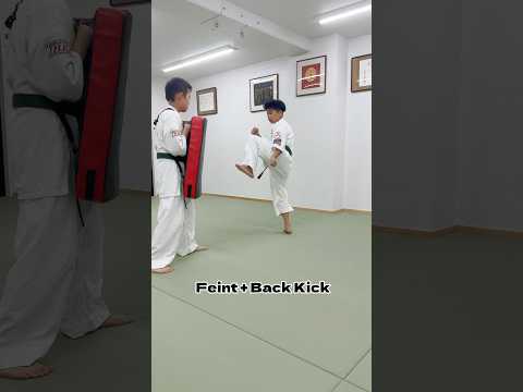 【フェイント +後ろ蹴り】Feint + Back Kick #大谷道場 #空手 #fullcontactkarate #kyokushin #karate #martialarts #shorts
