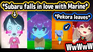 Pekora Rejecting Marine In Game and Subaru Falling In Love With Her Caught Marine OffGuard【Hololive】