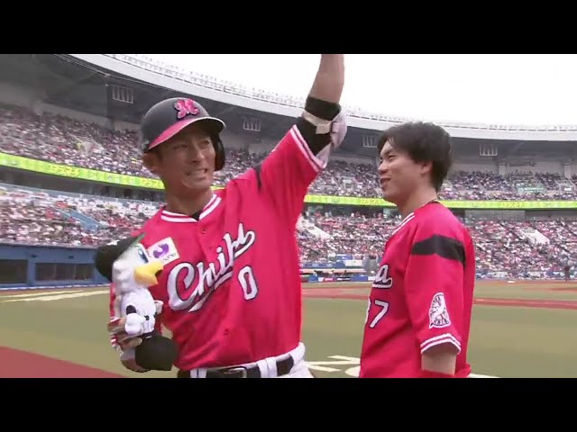 【3回裏】マリーンズ・荻野貴 スタンド中段に飛びこむ先制のソロアーチ!! 2019/6/2 M-L
