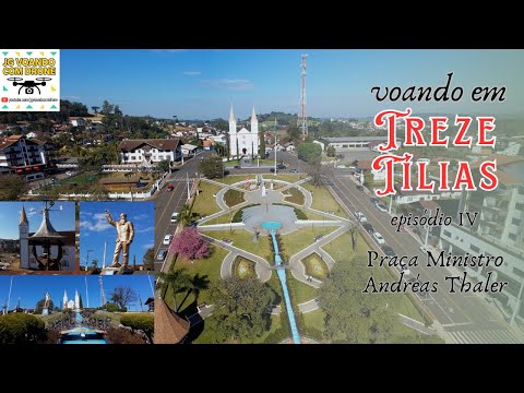 Em TREZE TÍLIAS, o Tirol Brasileiro, a PRAÇA mais linda que já filmei - QUE BONITO,  QUE CAPRICHO!