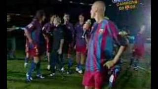 Henrik Larsson verabschiedet sich von Barcelona-Fans