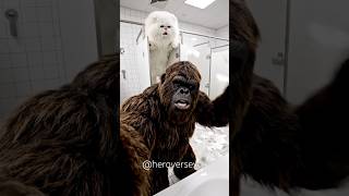 POV: Bigfoot Becomes a Cat Sitter in America part 3 #bigfoot #giantcat #funny