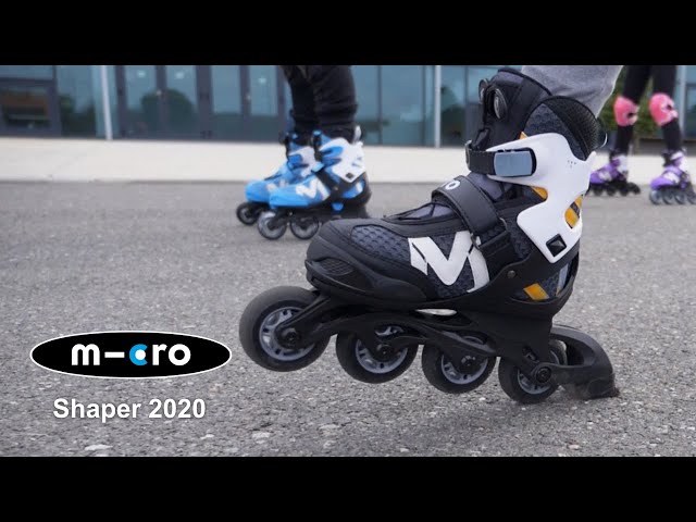 Видео о Роликовые коньки детские Micro New Shaper (Black/White)