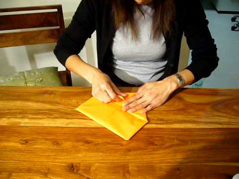 Servietten falten : Lotusblüte