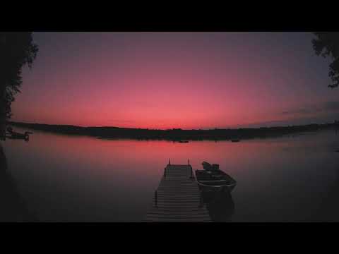 Summer Evening At Lake Cabin ~ With Campfire Sound & Loon Call {1 Hour} *No Music}