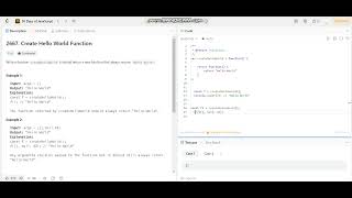 Create Hello World function LeetCode Closures Using Javascript