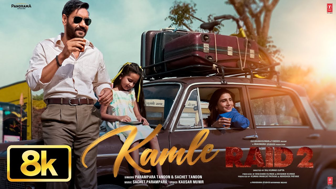 Kamle 8K Full Song: Ajay Devgn | Vaani Kapoor | Sachet - Parampara, Kausar M | Bhushan K | Raid 2