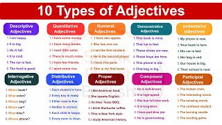 10 Types of Adjectives in English Grammar  Easy Examples for Beginners  Speak Fluent English