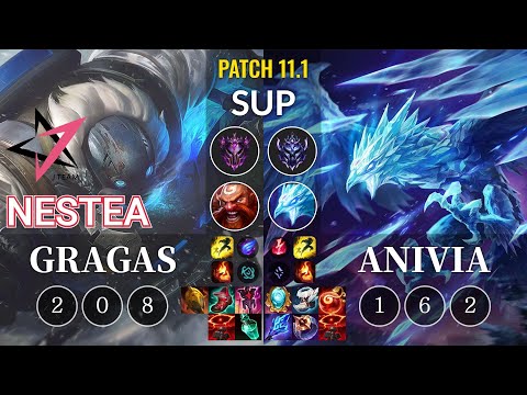 JT Nestea Gragas vs Anivia Sup - KR Patch 11.1