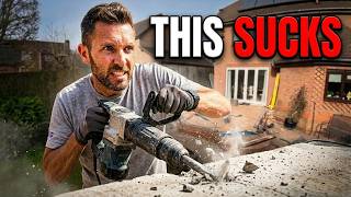 Extension demolition gets intense | Concrete breaking begins Day 2