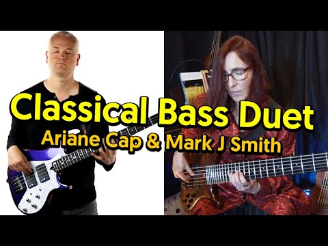 Classical Bass Duet - J.S.Bach Prelude #2  [Mark J Smith & Ariane Cap]