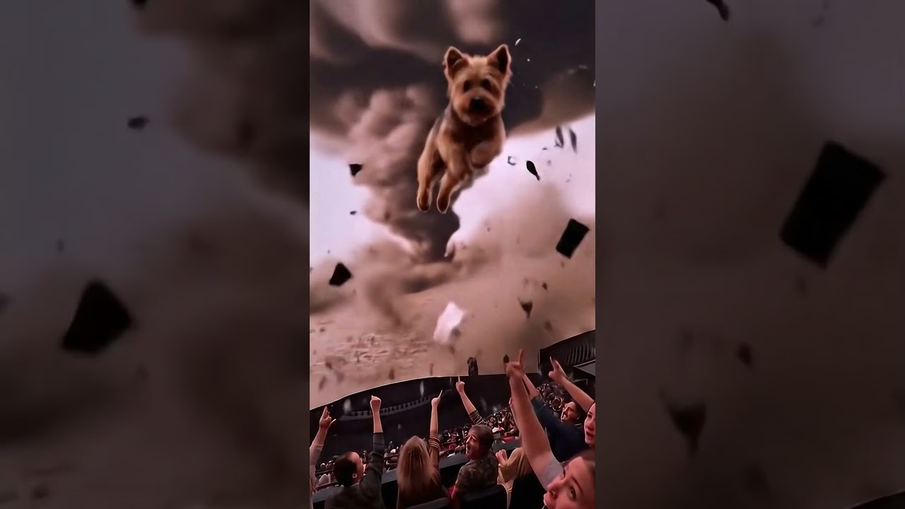 Inside the Wizard of Oz Sphere Show, Toto tornado scene