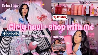 SHOP WITH ME + GIRLY COLLECTIVE HAUL ♡ (juicy couture, Kylie Skin, too faced, & hello kitty)