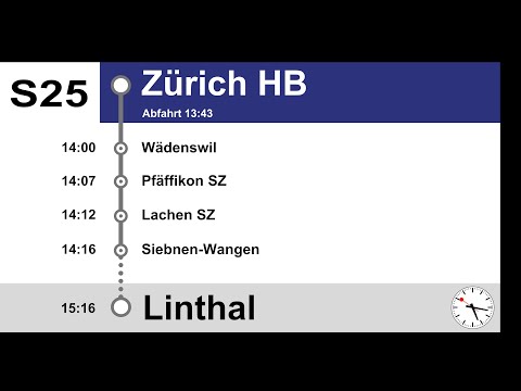 ZVV Ansagen, S25 (Zürich HB-Linthal) 2023