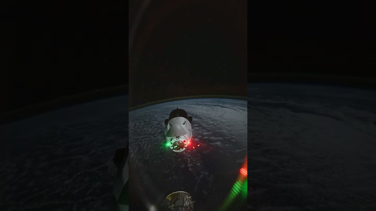 ISS View of SpaceX Crew 10 Dragon Docking