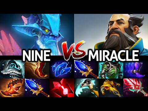 MIRACLE Kunkka VS NINE Leshrac Top Pro Mid Laner Battle Dota 2