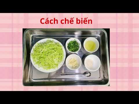 Món ăn: "Bầu xào tỏi"