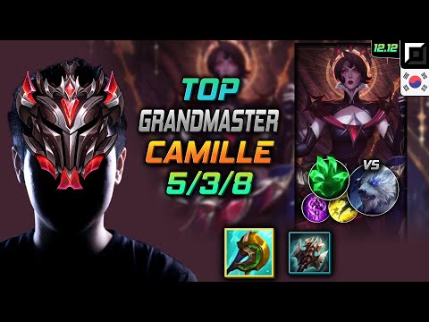 천상계 탑 카밀 신파자 착취 - GrandMaster Camille Top vs Volibear - 롤 KR 12.12