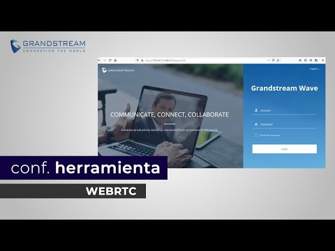 Configuración de la herramienta Web RTC Grandstream