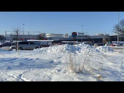 Centrum handlowe Nowe Czyżyny. Zima