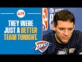 Mark Daigneault Says BETTER TEAM WON in Timberwolves-Thunder Play-In Matchup | CBS Sports