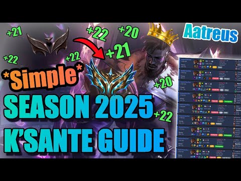 RANK 1 BEGINNER K'SANTE 2025 GUIDE | Aatreus