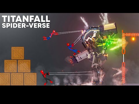 Spiderman Spider-Verse vs Titanfall in People Playground