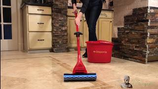 Tile and grout floor cleaning with color sealing the grout. Healthy Floor D'Sapone.