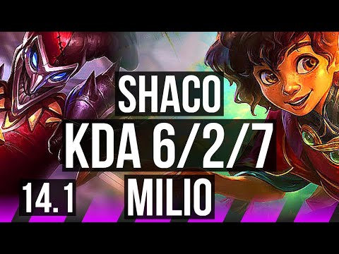 SHACO & Ez vs MILIO & Lucian (SUP) | 6/2/7 | BR Master | 14.1