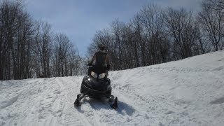 preview picture of video 'Spring snowmobile ride in the Keweenaw'