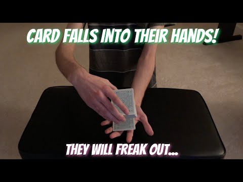 Card FALLS Into Their Hands! | Fun Easy Card Trick For Quarantine Performance/Tutorial