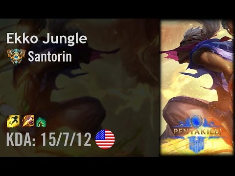 Ekko Jungle vs Volibear - Santorin - NA Challenger Patch 6.8