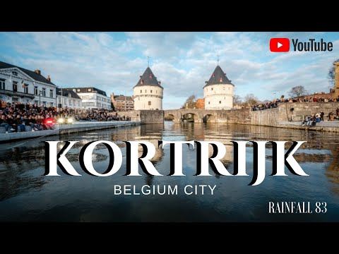 Kortrijk BELGIUM : Walking down the Kortrijk city with friends