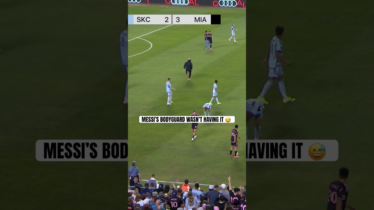 Lionel Messi’s bodyguard went after this fan trying to take a photo with Messi 😳