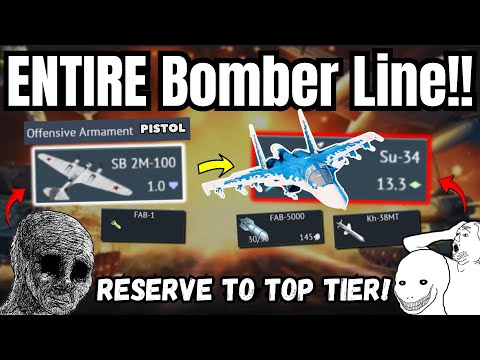Entire Russian Bomber Line!🔥(Reserve to Top Tier Challenge!) | How I LOST my progress...💀