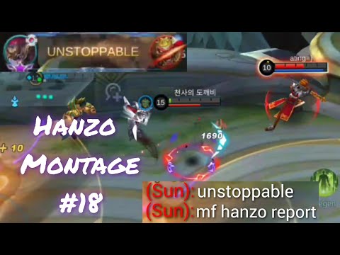 Hanzo Montage #18 Best Outplay X One Shot Moments Best Build MLBB Angel's Goblin Top Global Hanzo